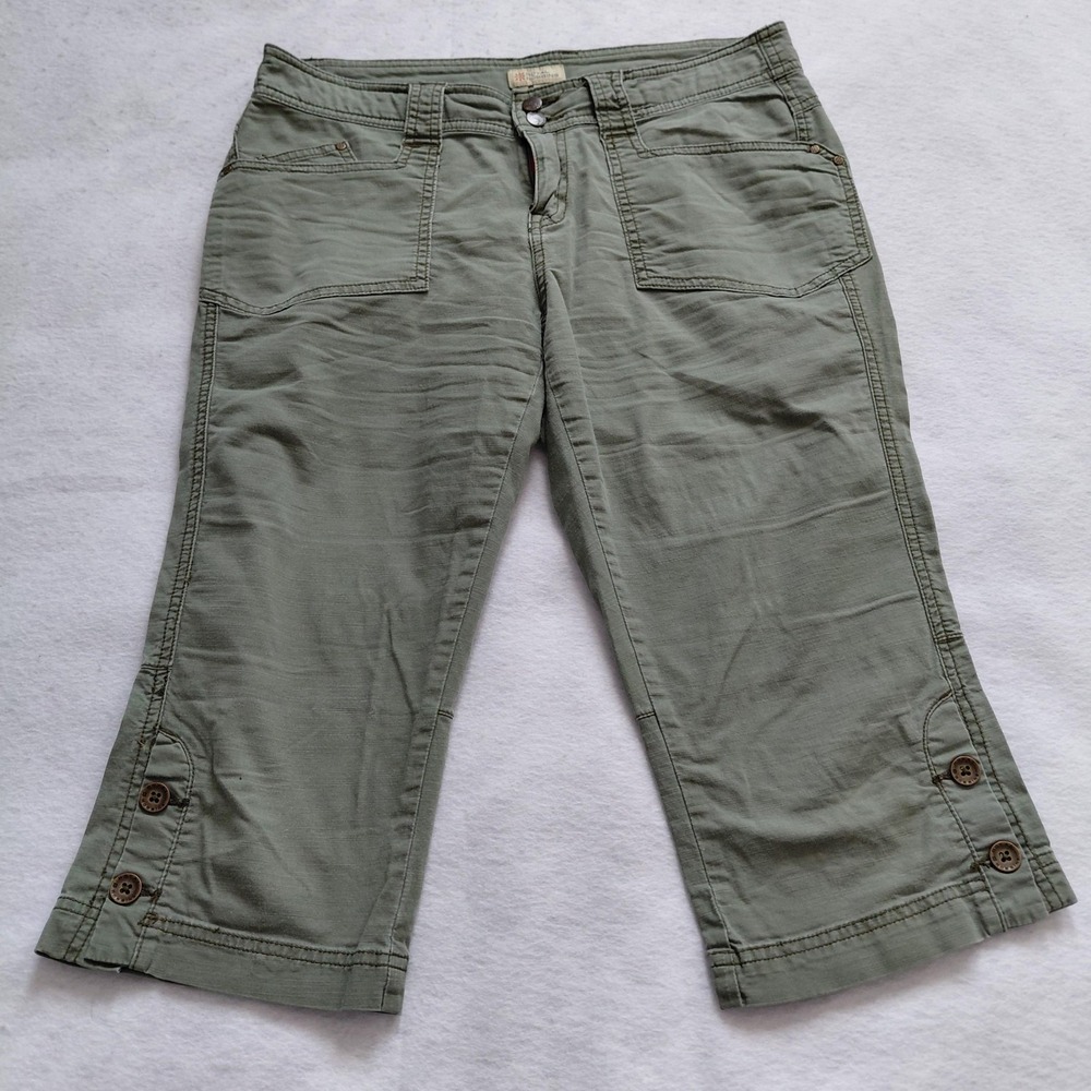 Royal Robbins Womens Olive Green Capri Pants Size 6 Mid Rise Casual Vintage